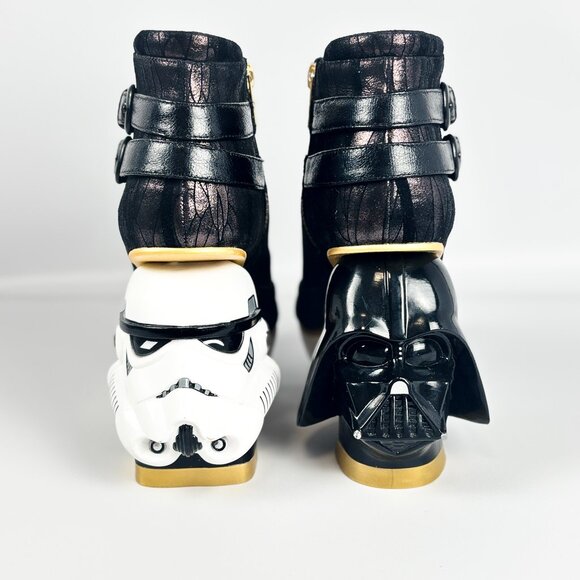 Irregular Choice Star Wars Darth Vader Stormtrooper Heel Boots Size 38 Rare - Picture 2 of 10